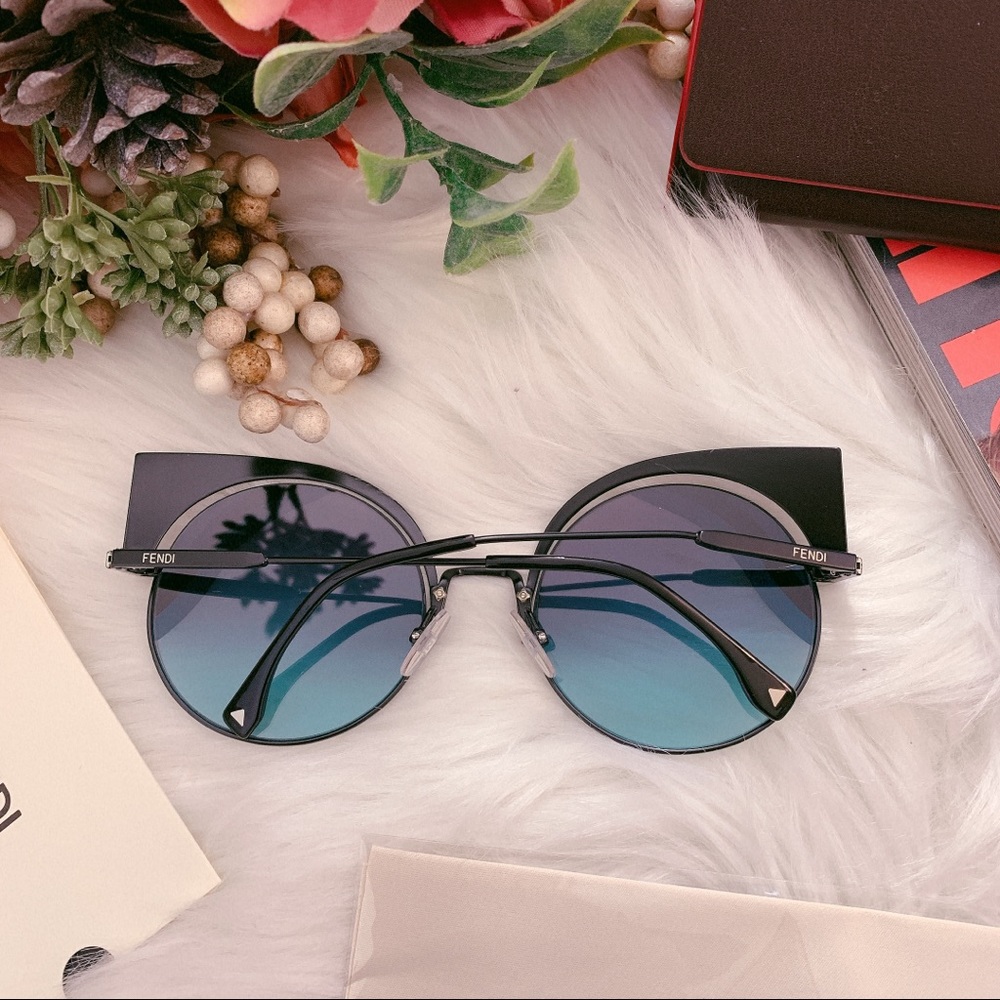 FENDI 53mm Cutout Cat Eye Sunglasses - Picture 2 of 8